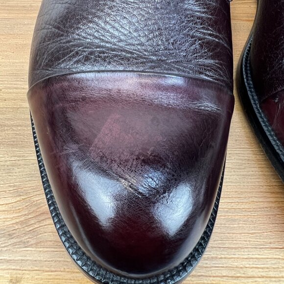 JOHNSTON & MURPHY CELLINI DEERSKIN CAPTOE Derby SIZE 9.5 M - MADE IN ITALY - Picture 4 of 14